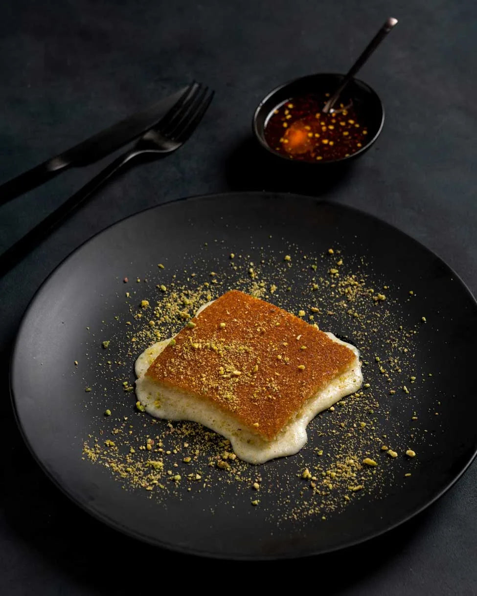 Embracing Innovation with Fermented Chili Paste Syrup-infused Knefeh in Dubai