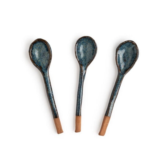 Bundle of 3 handmade terracotta spoons